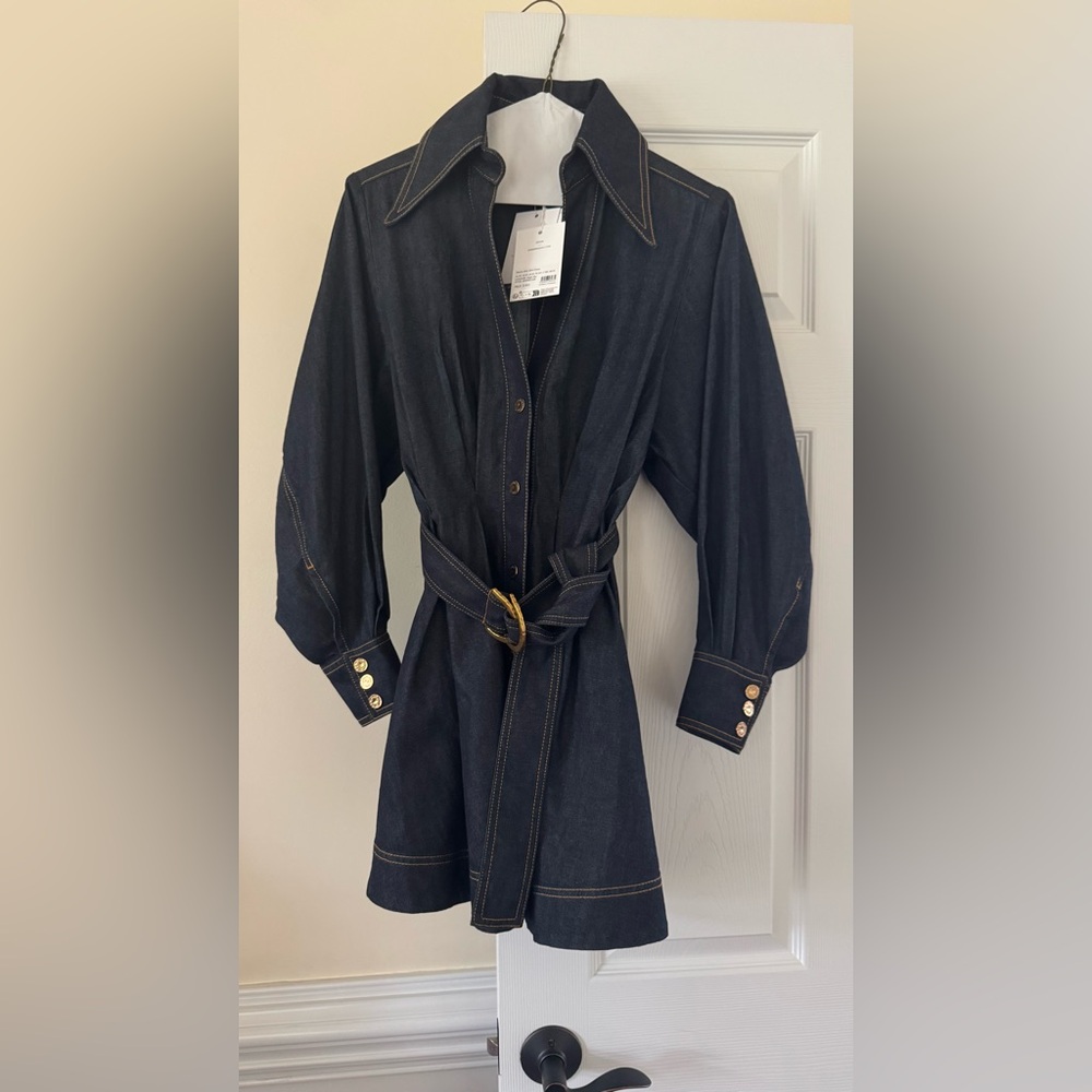 Zimmermann DENIM MINI SHIRT DRESS - Picture 6 of 10
